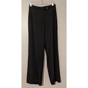 Boden Black Wool Flat Front Trouser Pants Size 8R